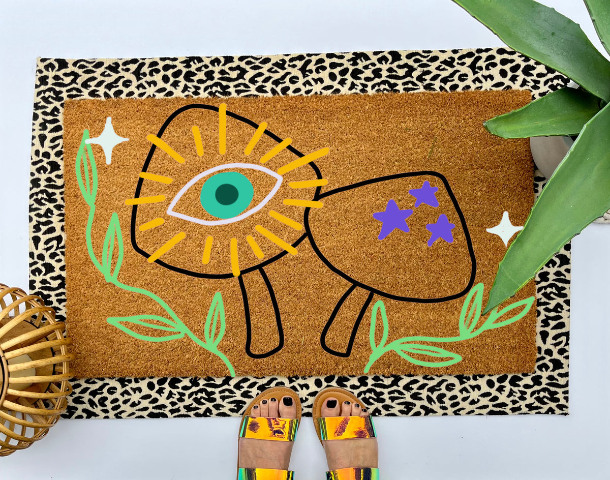 Magic Mushroom Coir Doormat