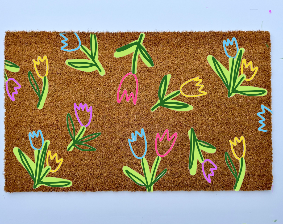 Tulips Coir Doormat