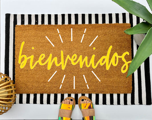 Bienvenidos Coir Doormat
