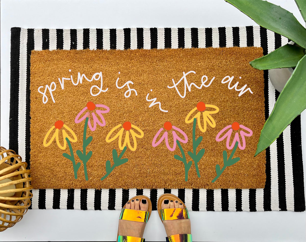 Spring is in the Air Coir Doormat