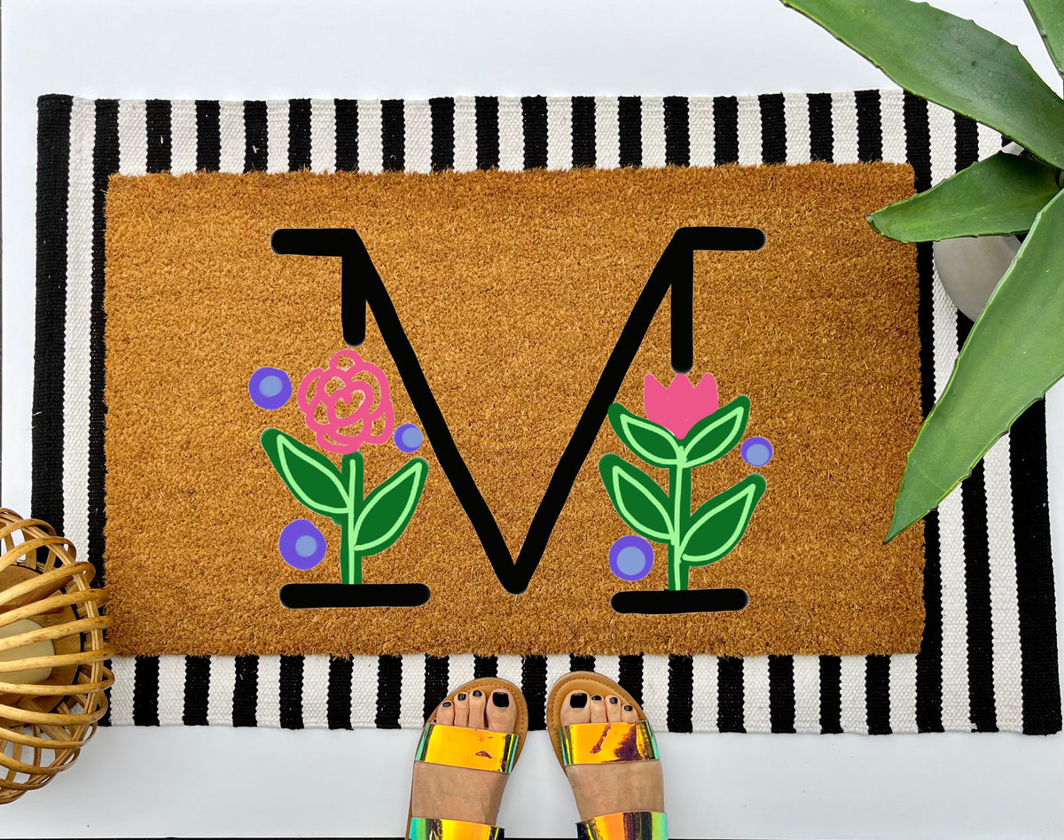 Garden Monogram Coir Doormat