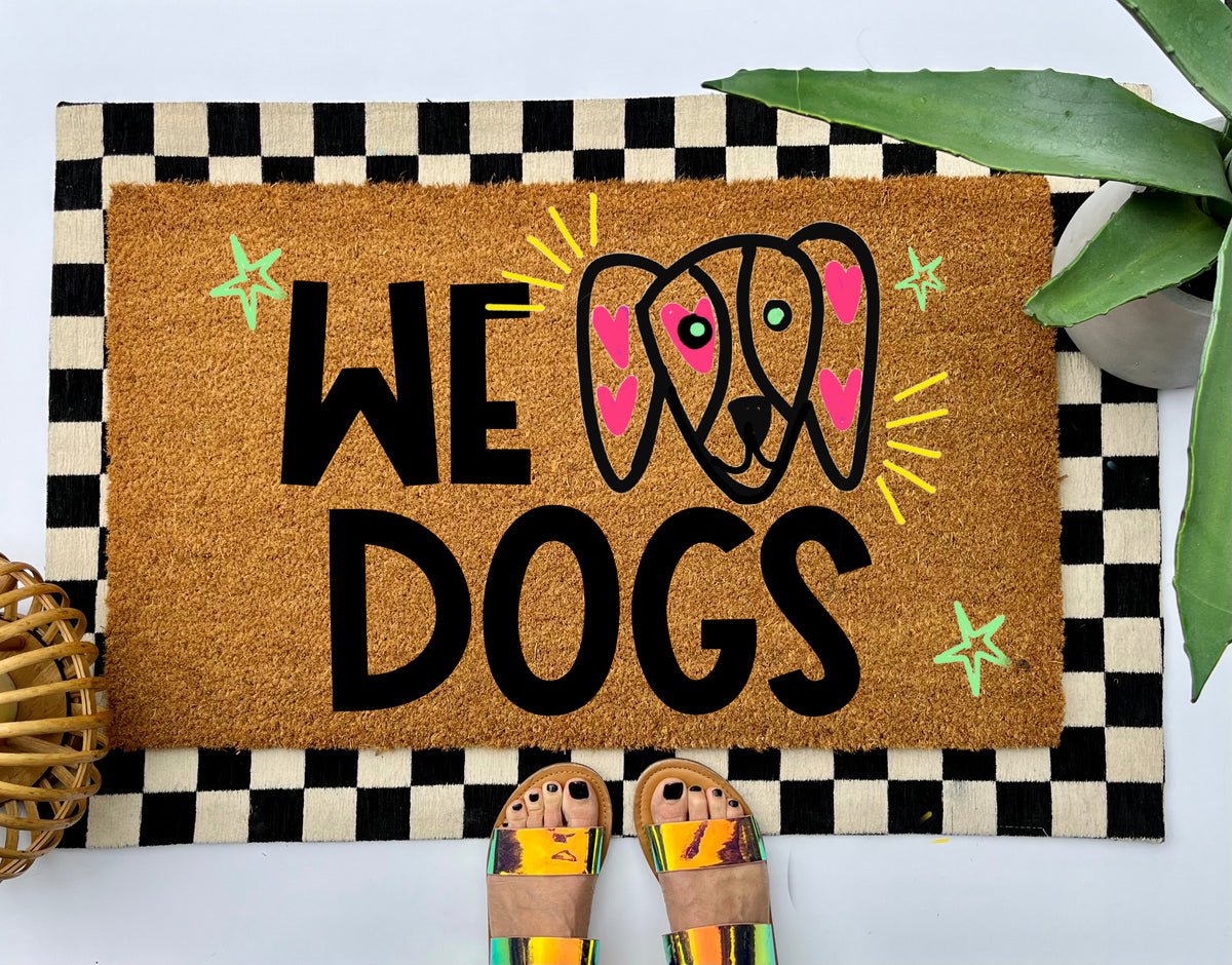 We Love Dogs Coir Doormat