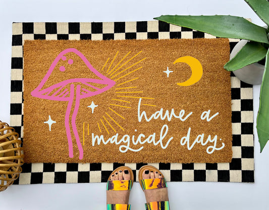 Magic Mushroom Coir Doormat