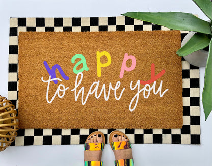 Happy to Have You Coir Doormat