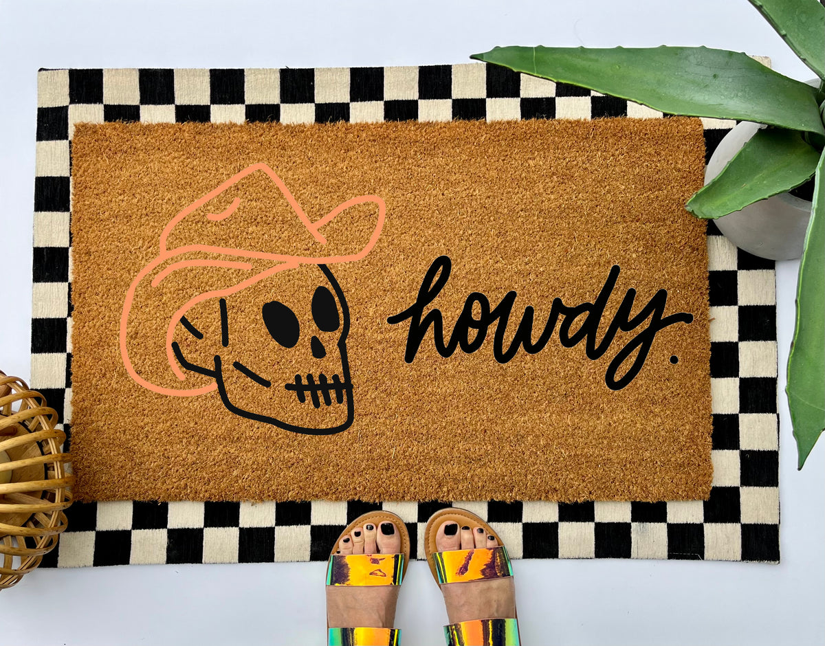 Cowboy Skull Coir Doormat