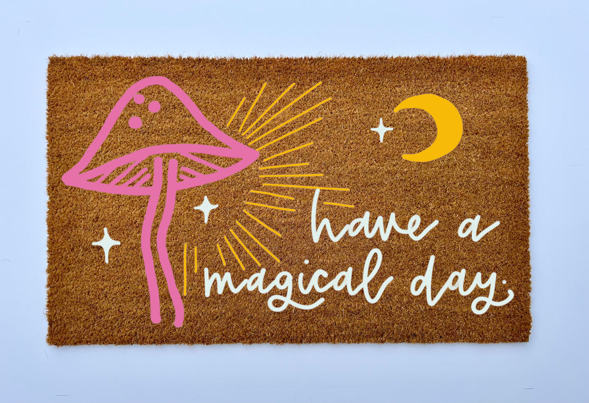 Magic Mushroom Coir Doormat
