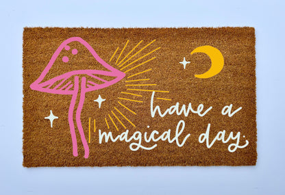 Magic Mushroom Coir Doormat