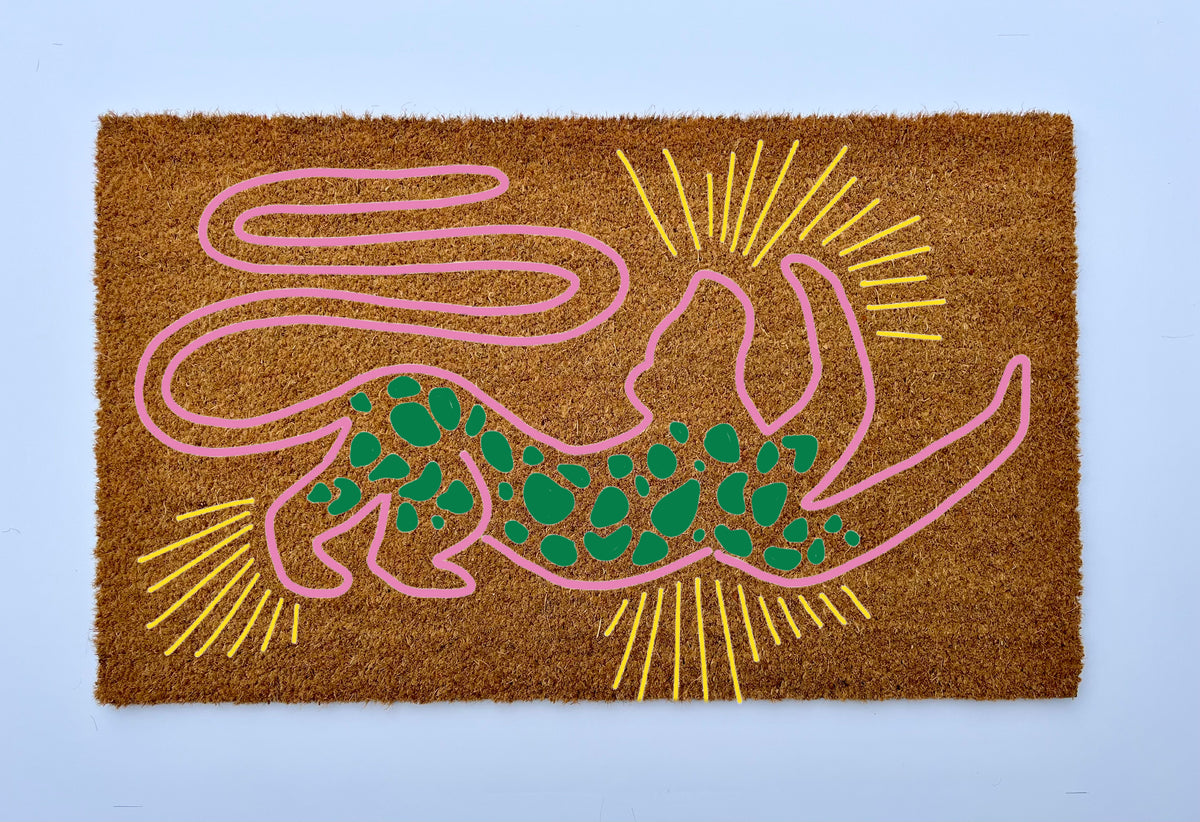 Magic Leopard Coir Doormat