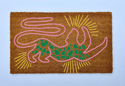 Magic Leopard Coir Doormat
