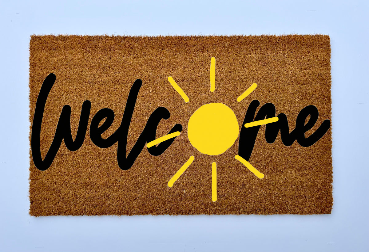 Sunny Welcome Coir Doormat | Coir Doormats
