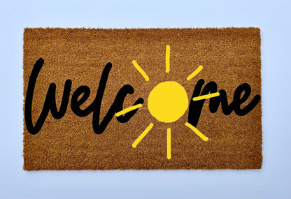 Sunny Welcome Coir Doormat | Coir Doormats