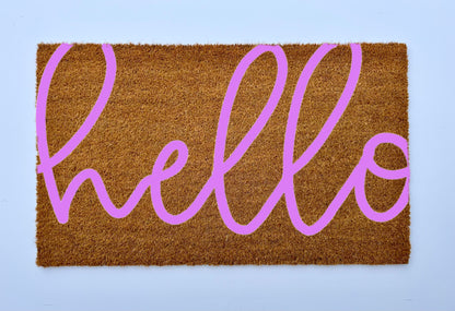 Hello Coir Doormat