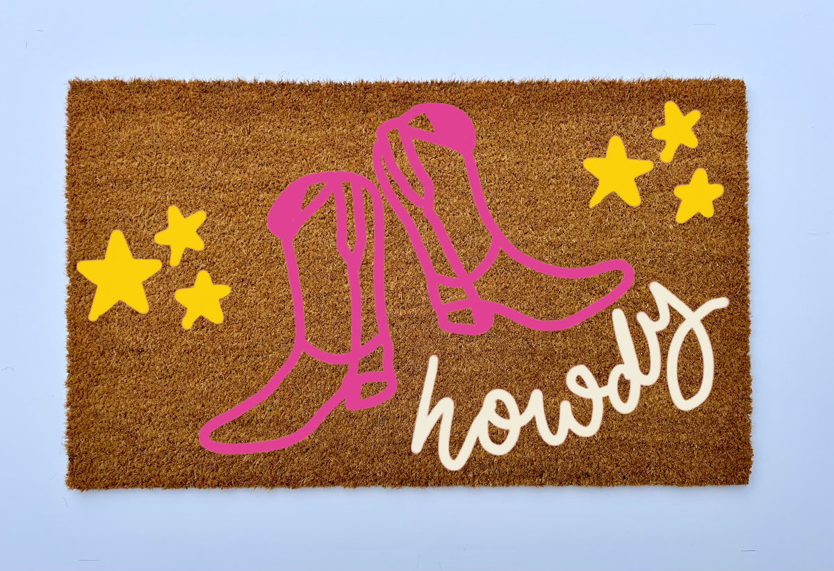 Howdy Boots Coir Doormat