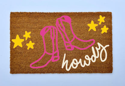 Howdy Boots Coir Doormat