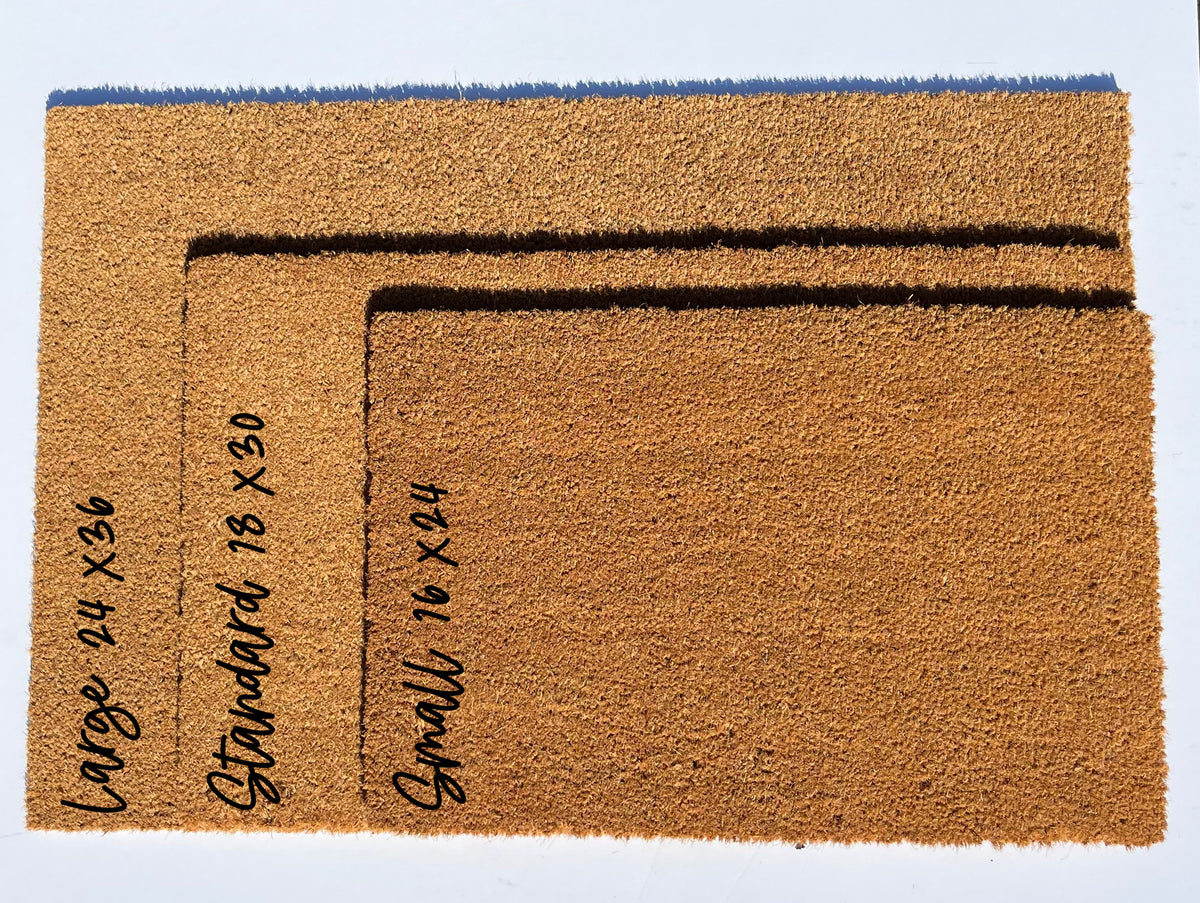 Mystic Evil Eye Coir Doormat Size Guide
