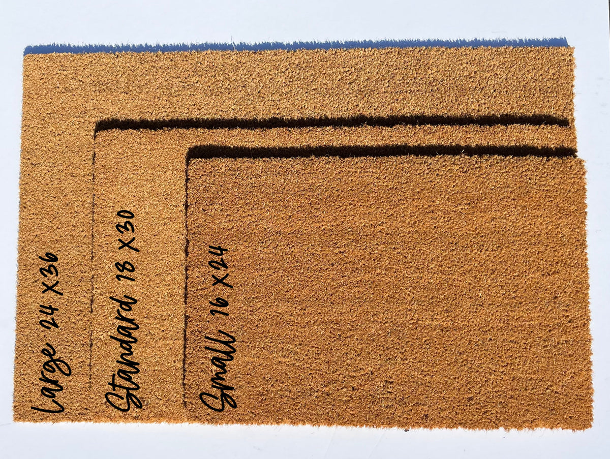 Retro Floral Coir Doormat | Cindy Hughes Design