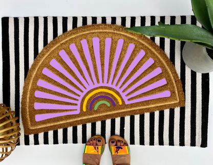 Boho Colorful Sun Coir Doormat | Coir Doormats