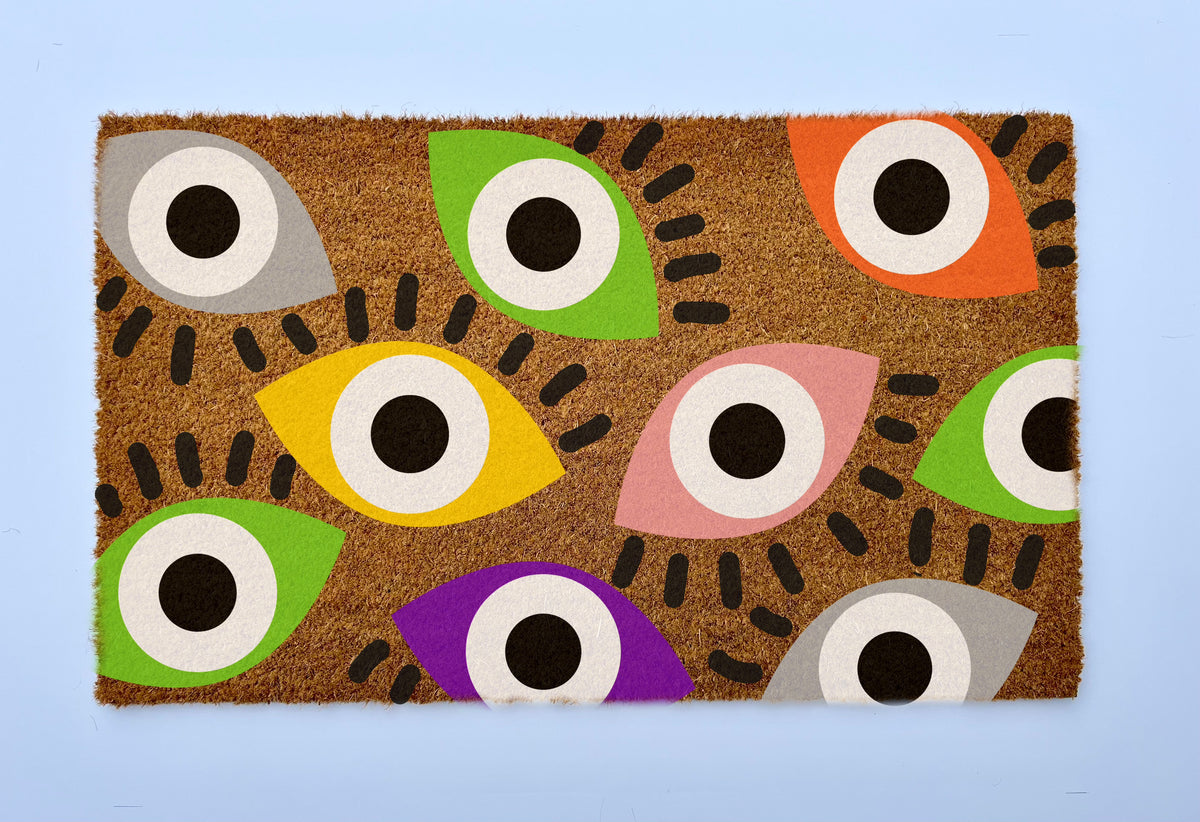 Mystic Evil Eye Coir Doormat